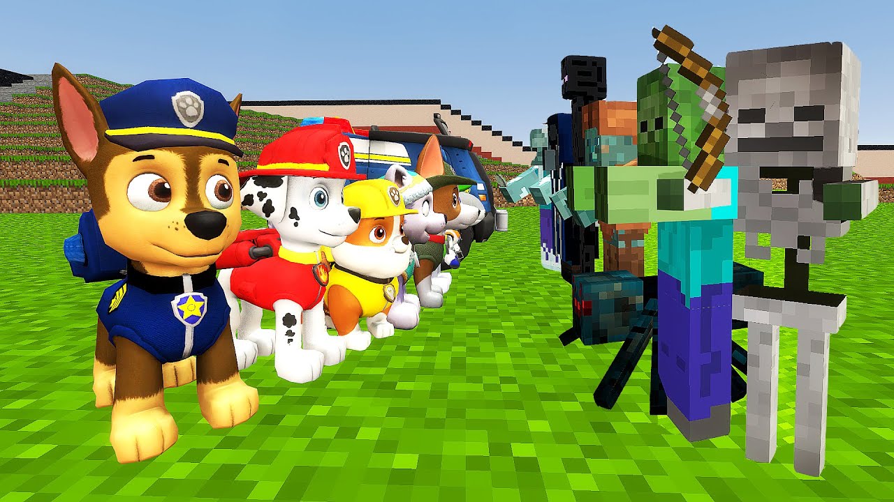 PAW PATROL VS MINECRAFT in Garry's Mod!