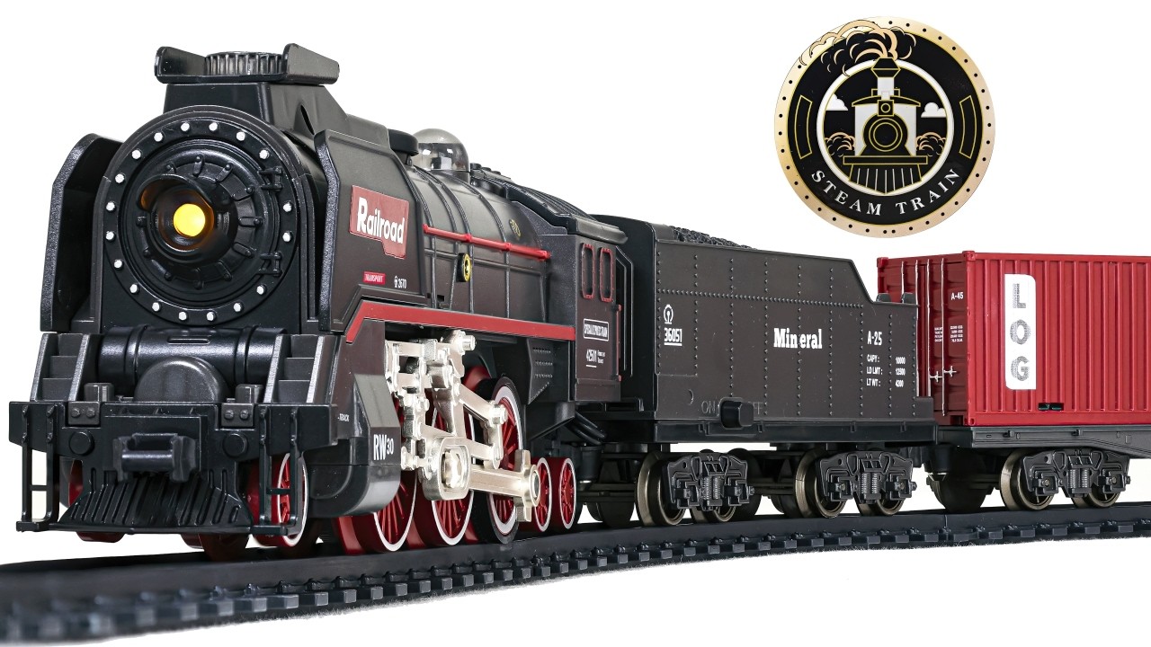 Hitish Steam Freight Battery-Powered Train Set ASMR Unboxing