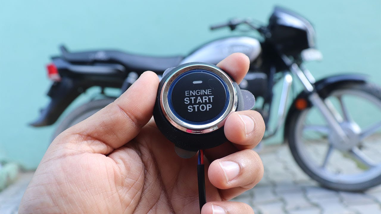 Push Button Start Bike Anti Theft Device with Remote Control center locking Security System
