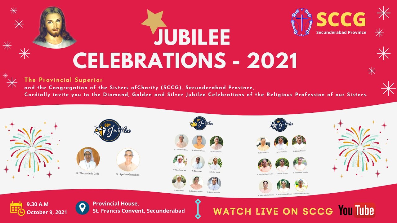 Jubilee Celebrations - 2021 || Sisters of Charity - SCCG || Secunderabad Province