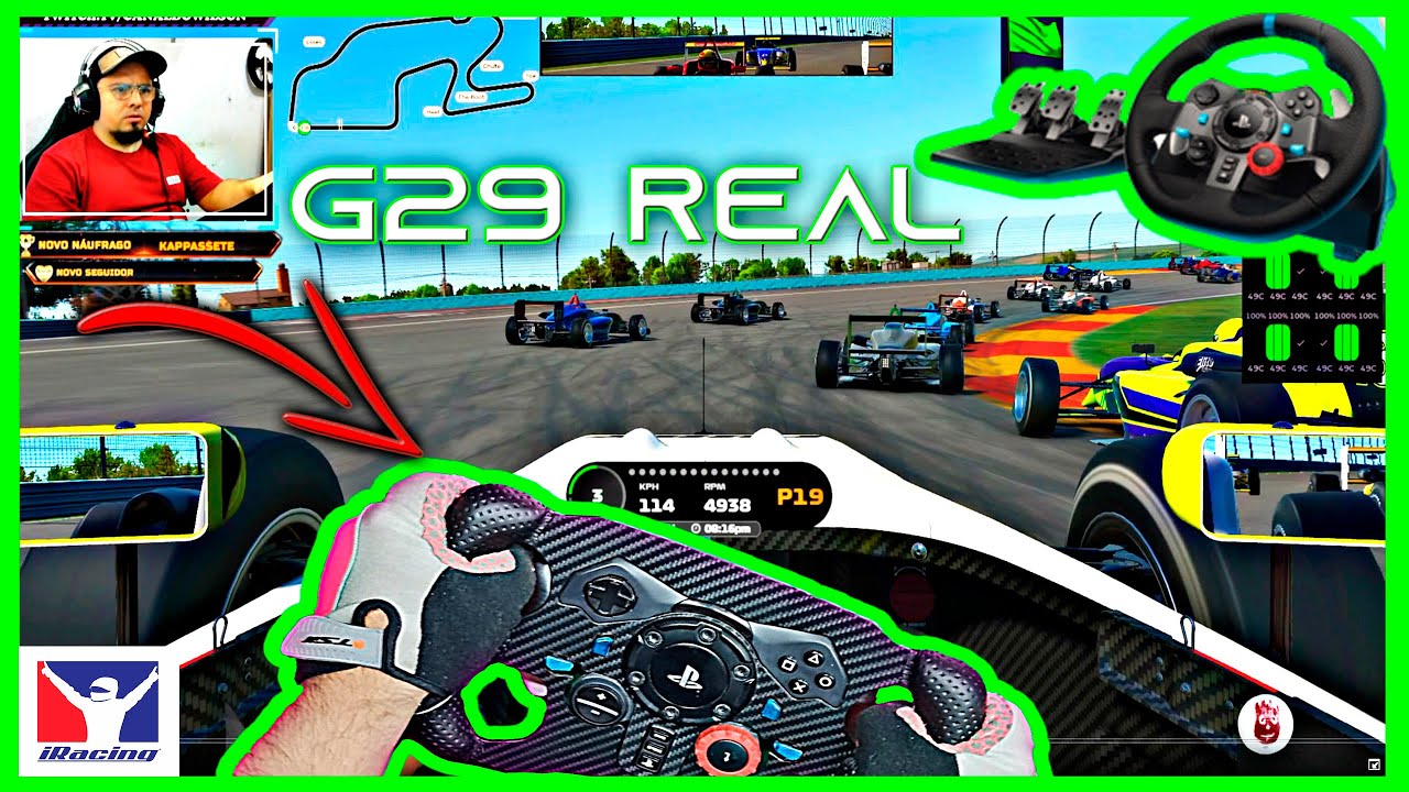 USF2000 em Watkins Glen - IRACING - Logitech G29 Imersivo