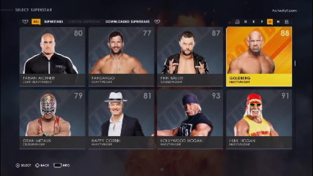 WWE 2K22 Goldberg Signatures & Finishers Moveset