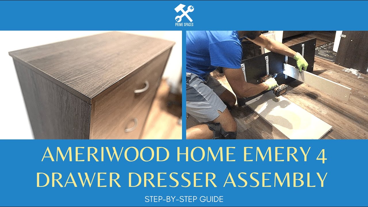 Ameriwood Home Emery 4 Drawer Dresser Assembly | Grantville 4 - Drawer Dresser | Mainstays Classic