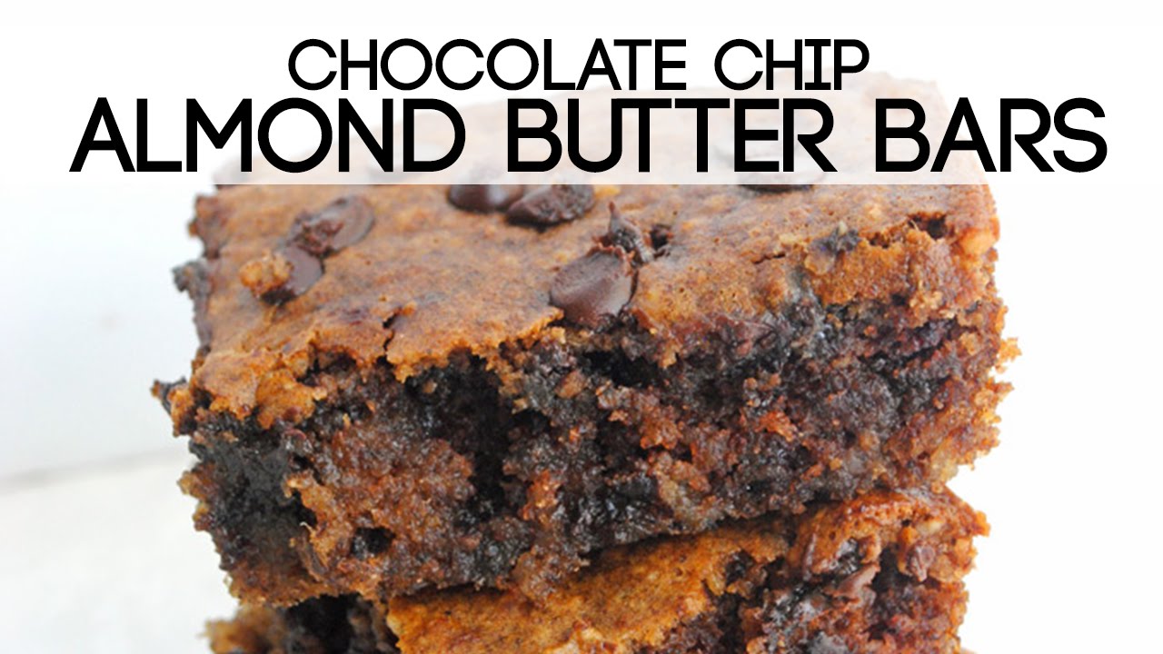 Chocolate Chip Almond Butter Bars (Vegan, Gluten-Free, Oil-Free)