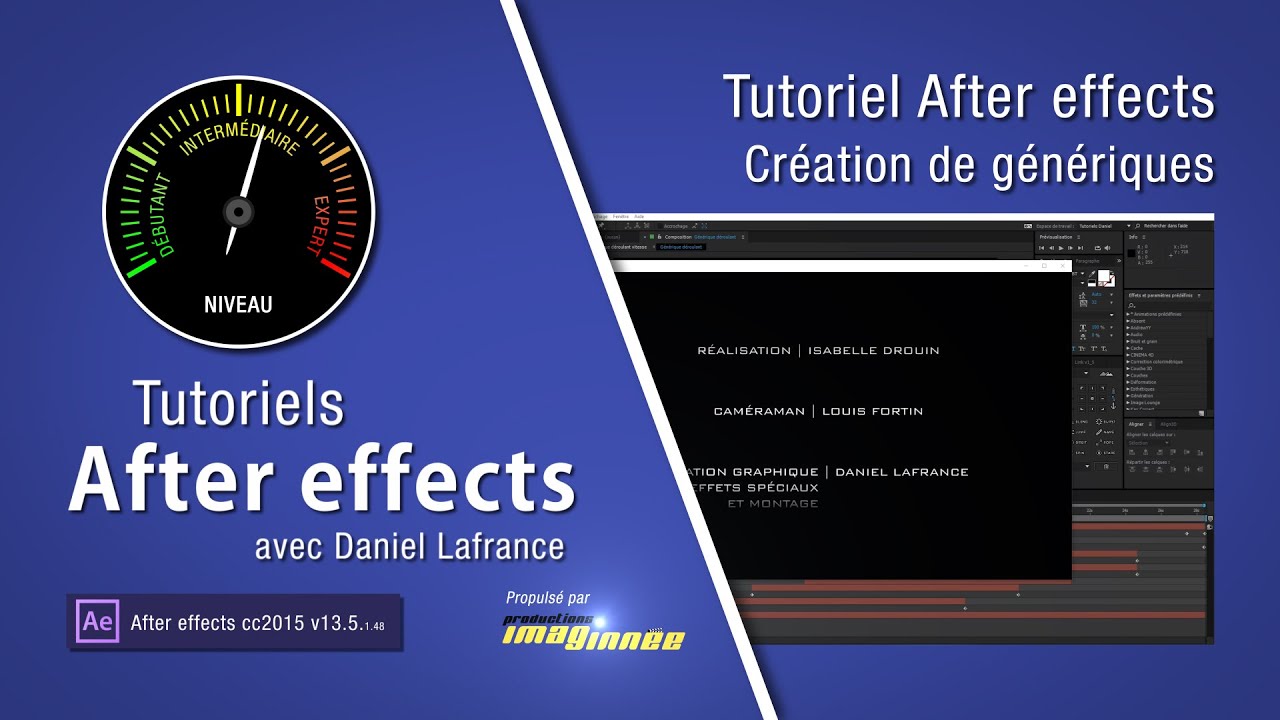 Création de générique - Tutoriels After effects avec Daniel Lafrance