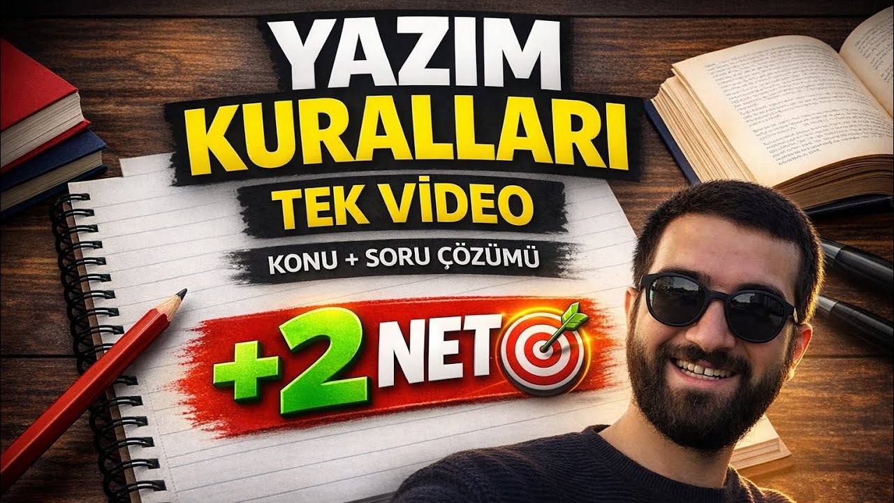 👉 Yazım Kurallarını Tek Videoda Bitir! | +2 Net /2026 TYT - KPSS 