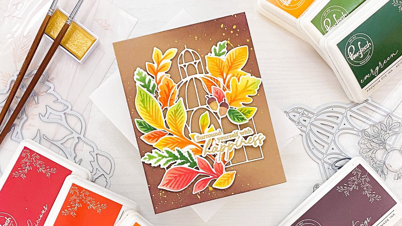 A Painterly Approach to Ink Blending Featuring the Fall Foliage Stencil