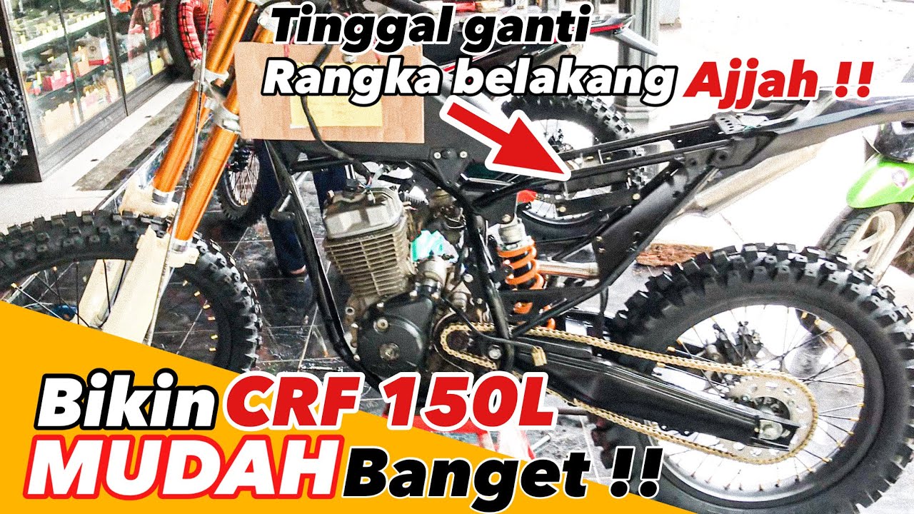 Bikin CRF 150L Basic Megapro Mono dengan Ganti Rangka Belakang Saja !! PERAHU LAYAR MOTOR