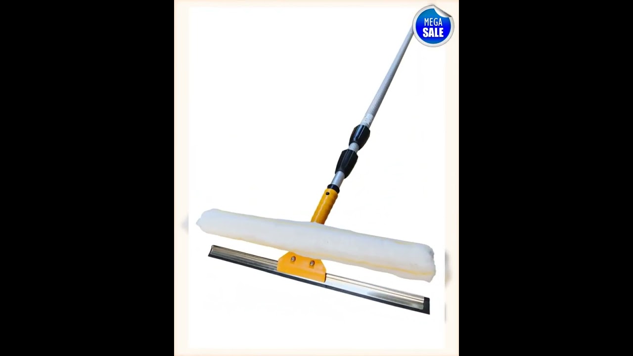 Kenbrook Solar 6 Meters Long Solar Panel Cleaning Mop with Microfiber, Wiper, & Adjustable Telesc...