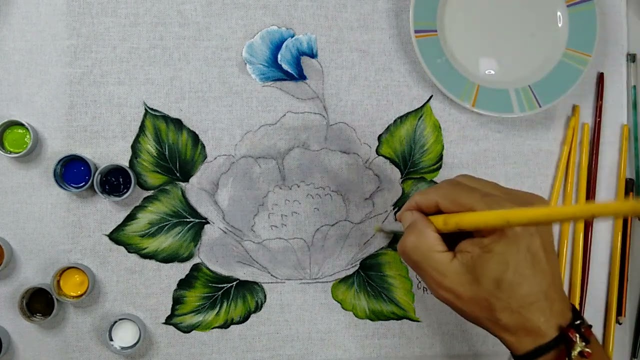 #DicaRapidaSemana - Vamos Aprender a Pintar Papoulas Luz e Sombra em Tecido