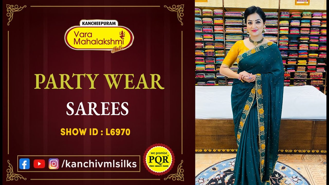 Party Wear Sarees Collection | WhatsApp Number 89 0001 0002 | Kancheepuram VaramahalakshmiSilks LIVE