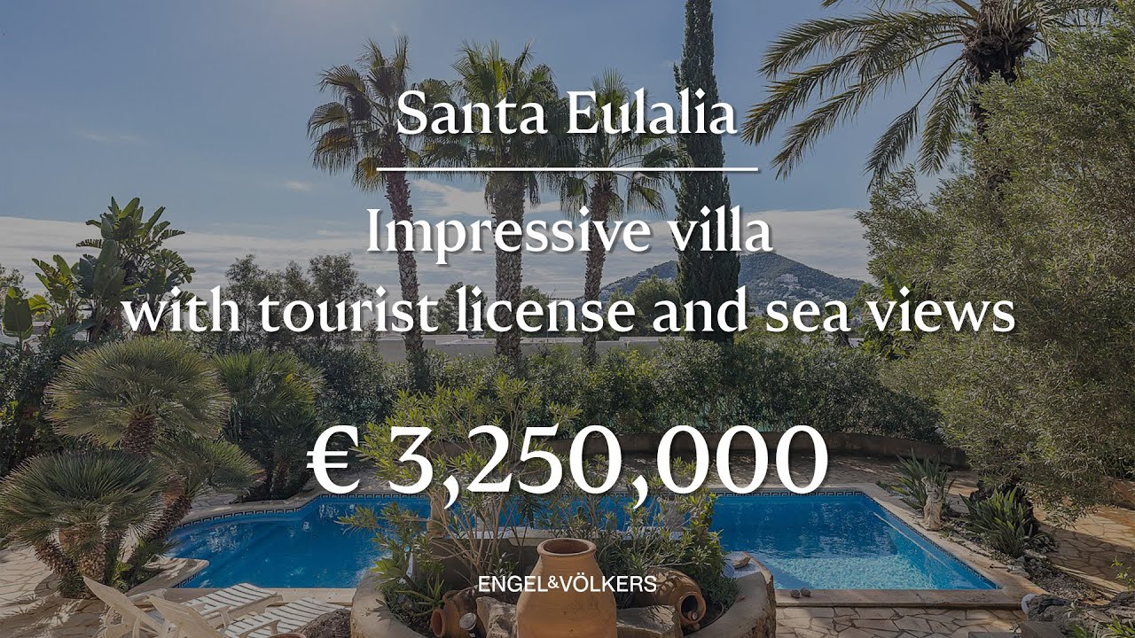 Santa Eulalia - Impressive villa with tourist license and sea views