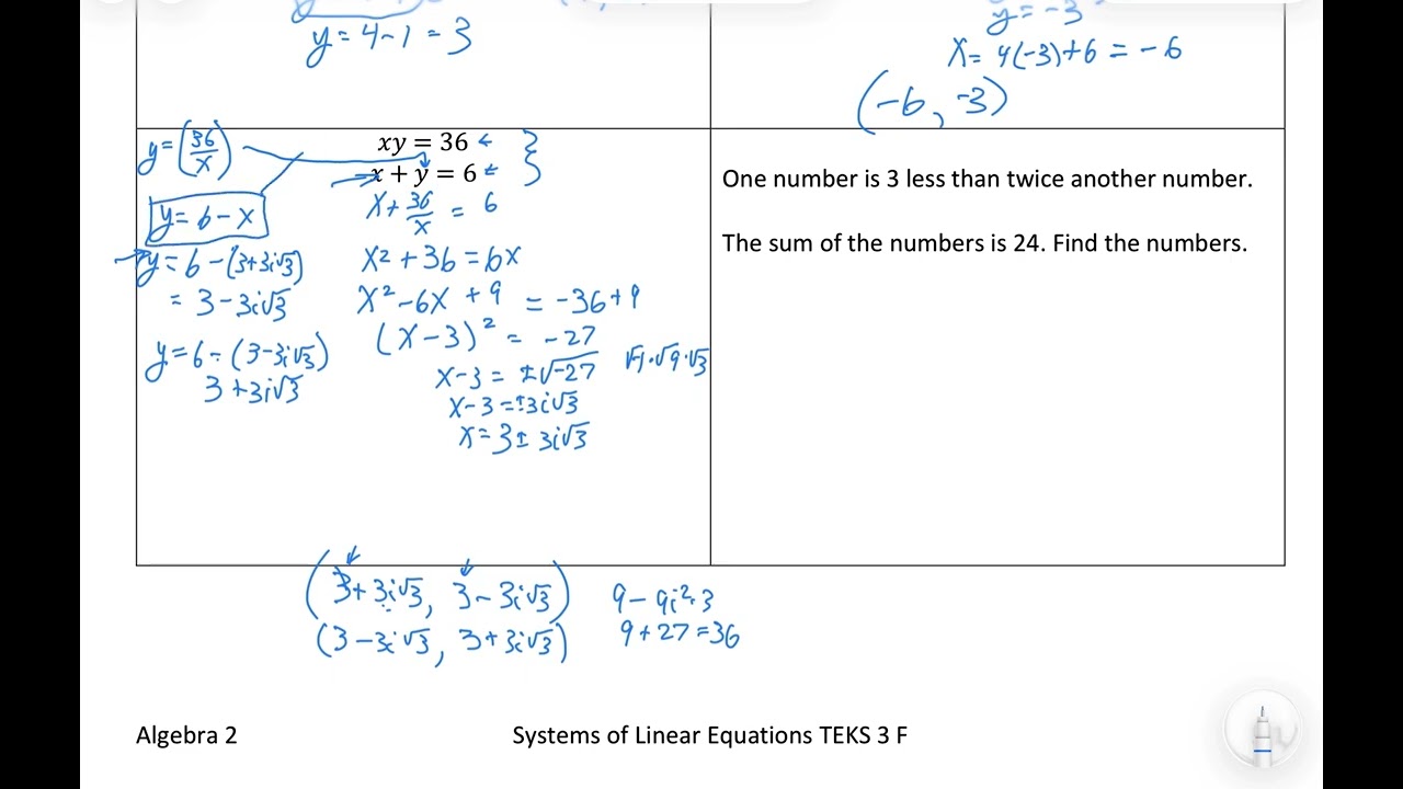 Alg 2 3 1 Systems of Equations