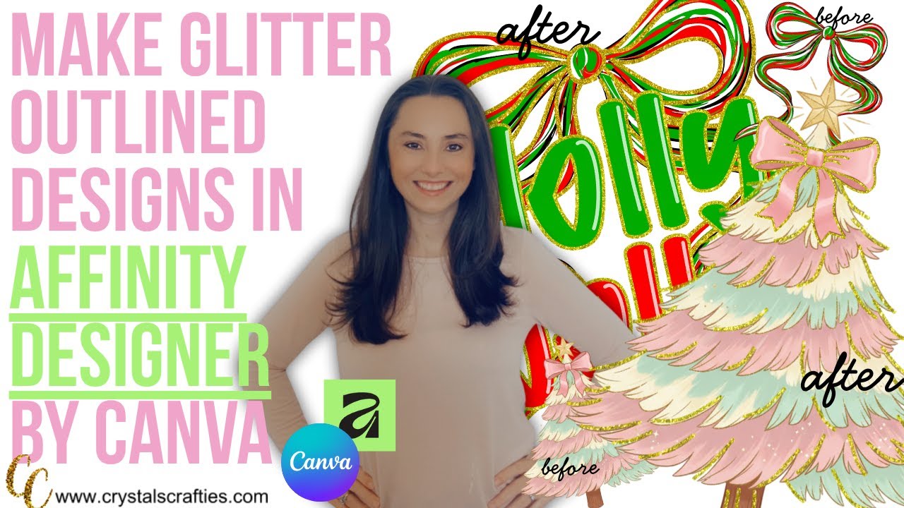 Создание блестящих контуров в Affinity от Canva | Популярное руководство по дизайну с блестками