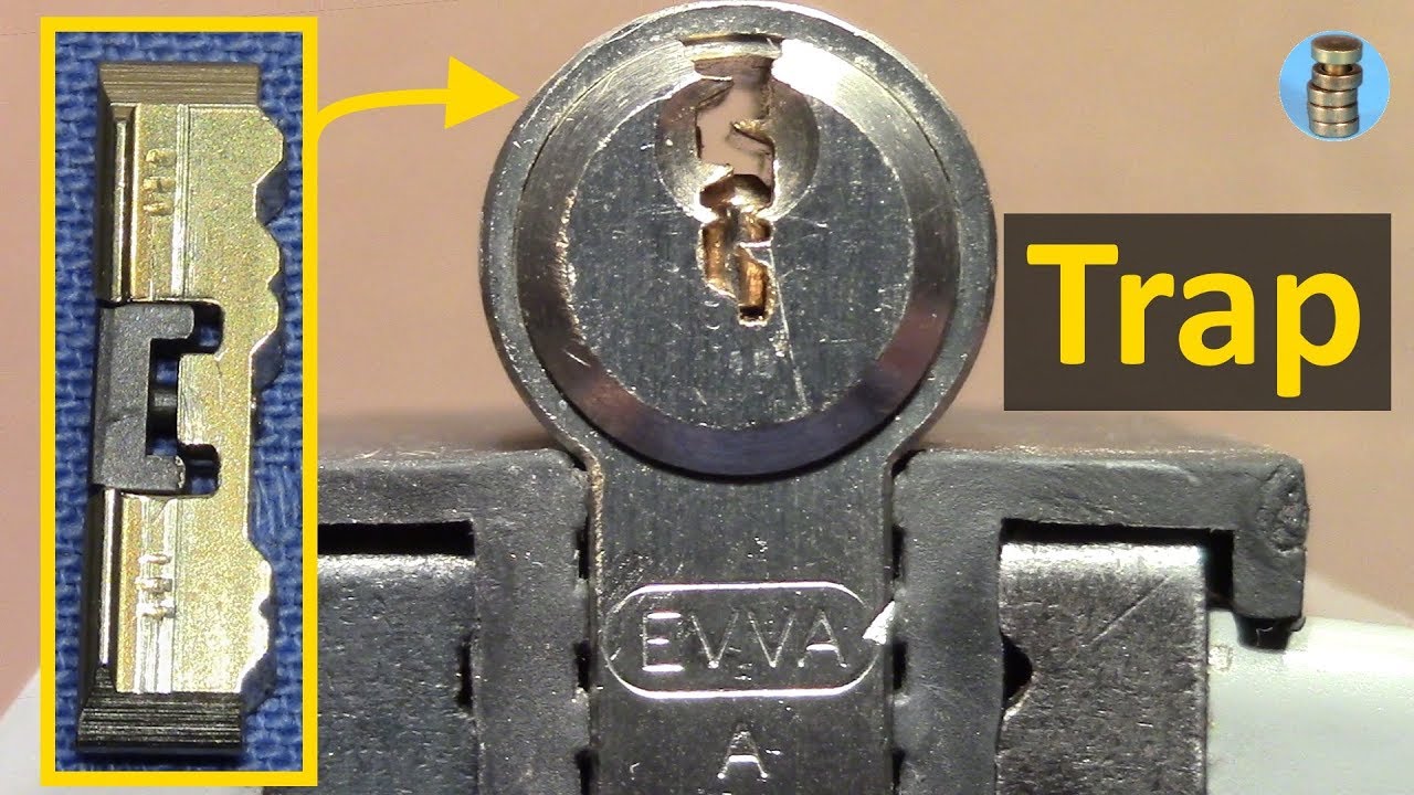 (picking 619) EVVA 5 pinner with trap pin picked and gutted (courtesy of 'MrLupooo')