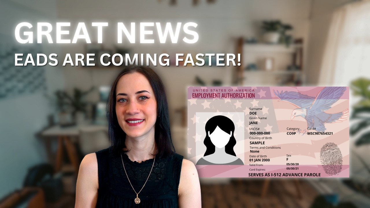 GREAT UPDATE FROM USCIS: Your EAD is coming soon!