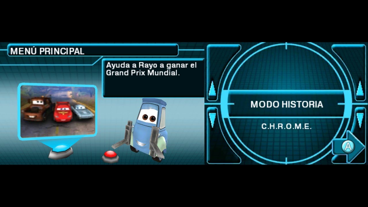 Cars 2 (Español) de Nintendo 3DS con emulador Citra. Gameplay Modo Historia