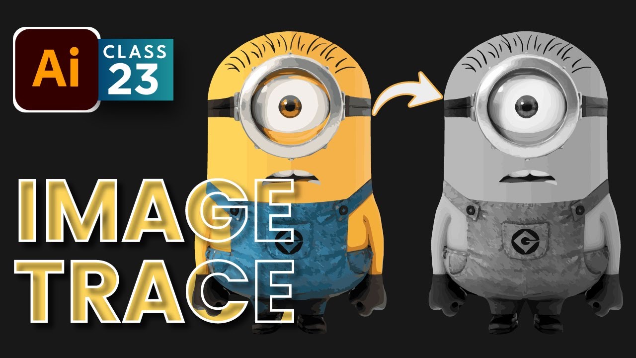 Image Trace and Live Paint Bucket -Adobe Illustrator - Class 23 - Urdu / Hindi