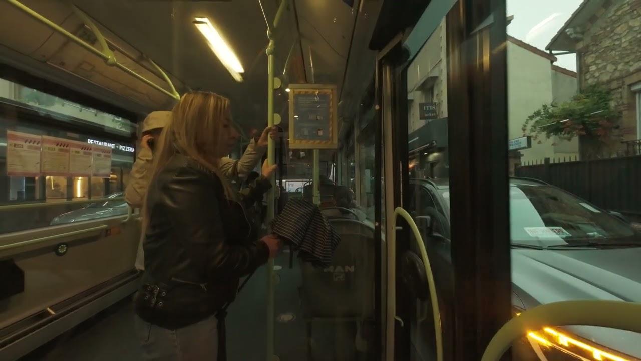 Exploring Enghien-les-Bains to Épinay-sur-Seine by Public Bus | Scenic Bus Ride in France Paris