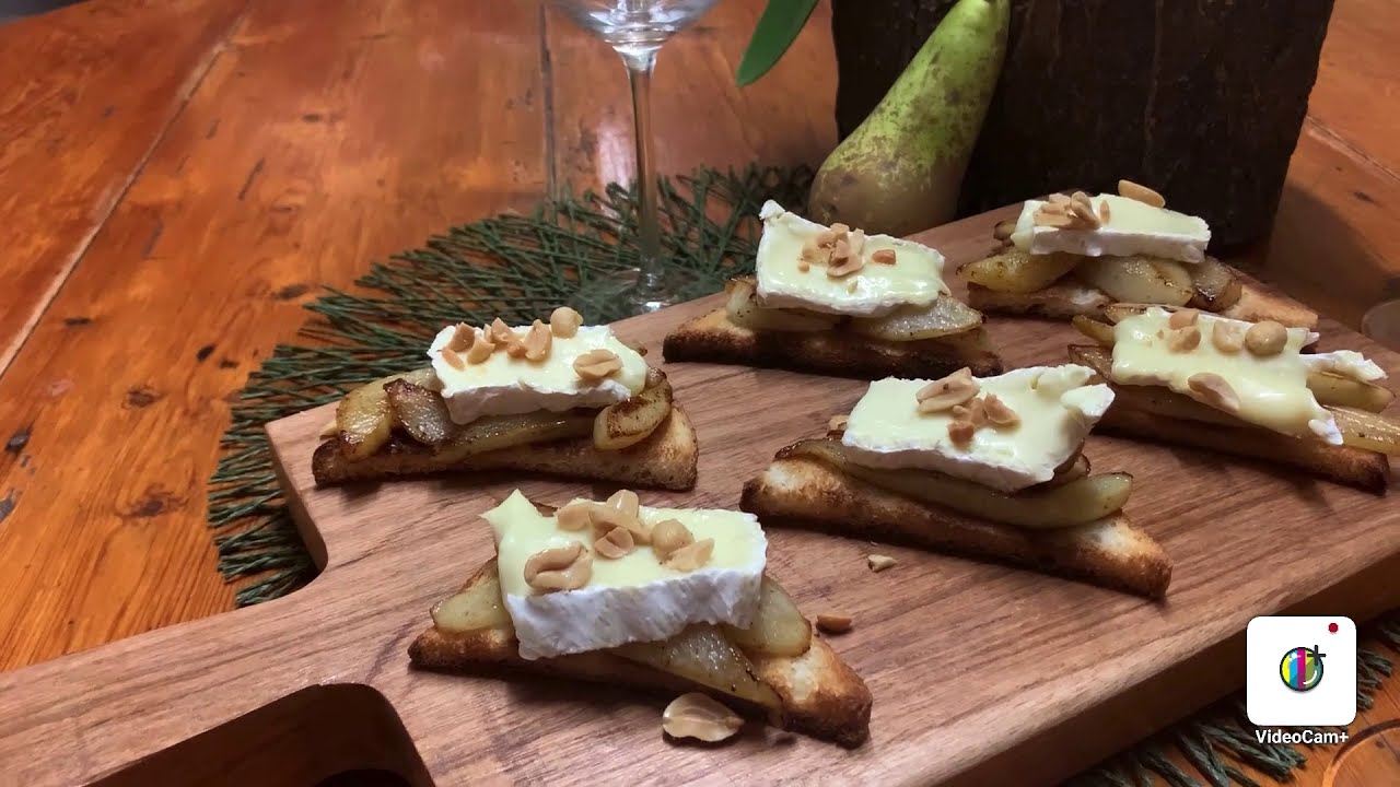 Tartines aux poires et camembert 🍐😘
