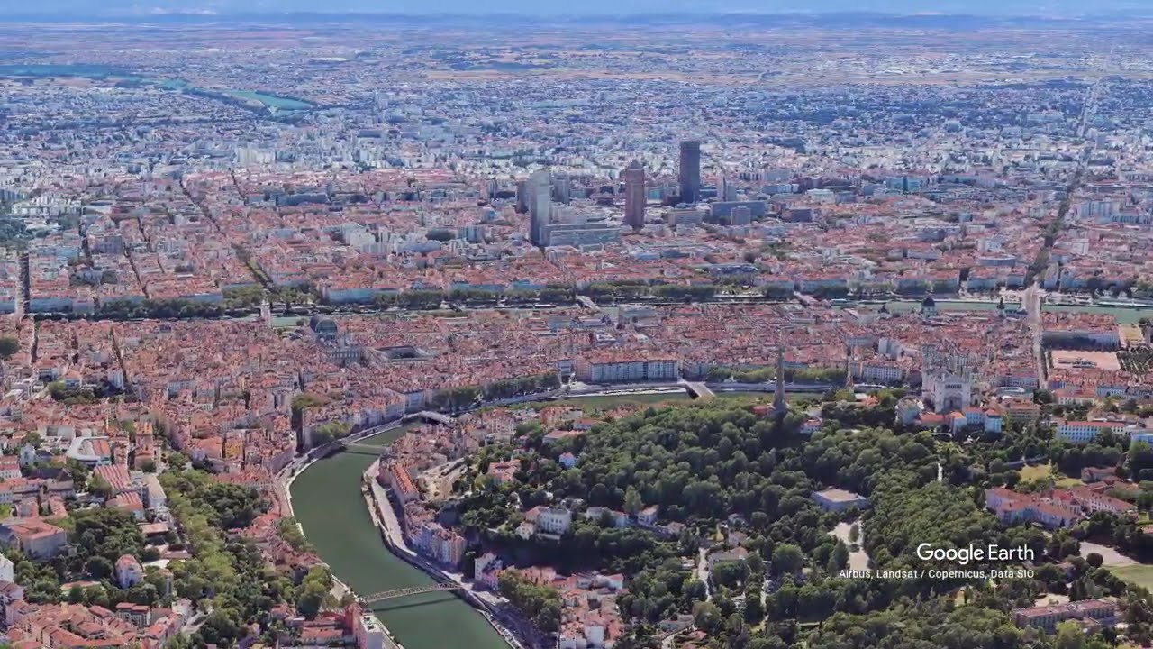 Lyon Aerial View 3D  Stunning 4K Drone Tour of France’s Culinary & Historic Capital
