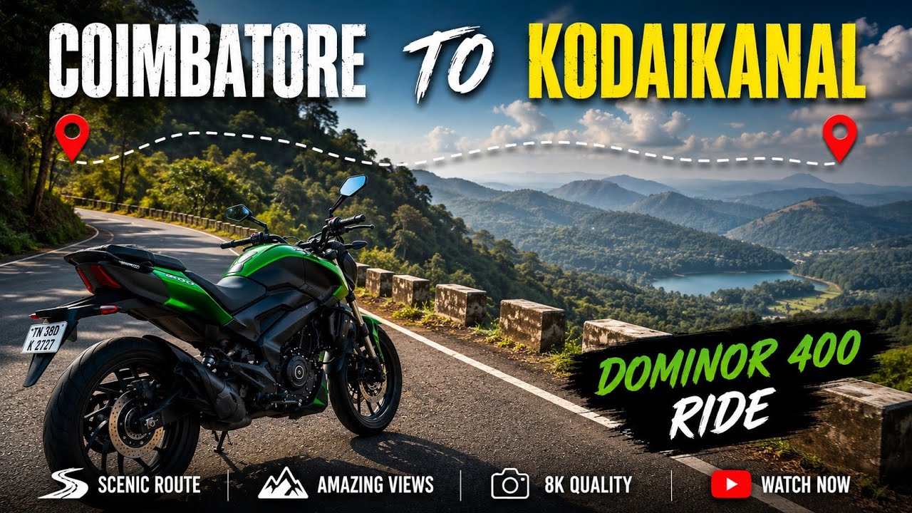 | COIMBATORE to KODAIKANAL | DAY 1 | SOLO MONSON RIDE |  தமிழ் | DOMINOR400 | 