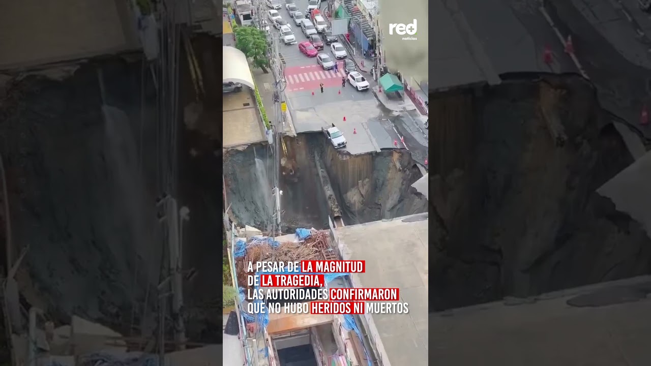 Un sumidero gigante se abre en Bangkok y se traga una calle