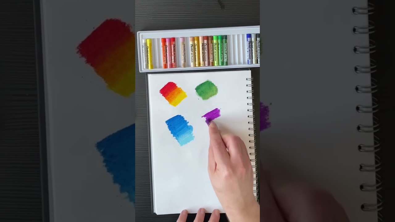 Trying different blending techniques with #oilpastels #pentel #blending #arttutorial