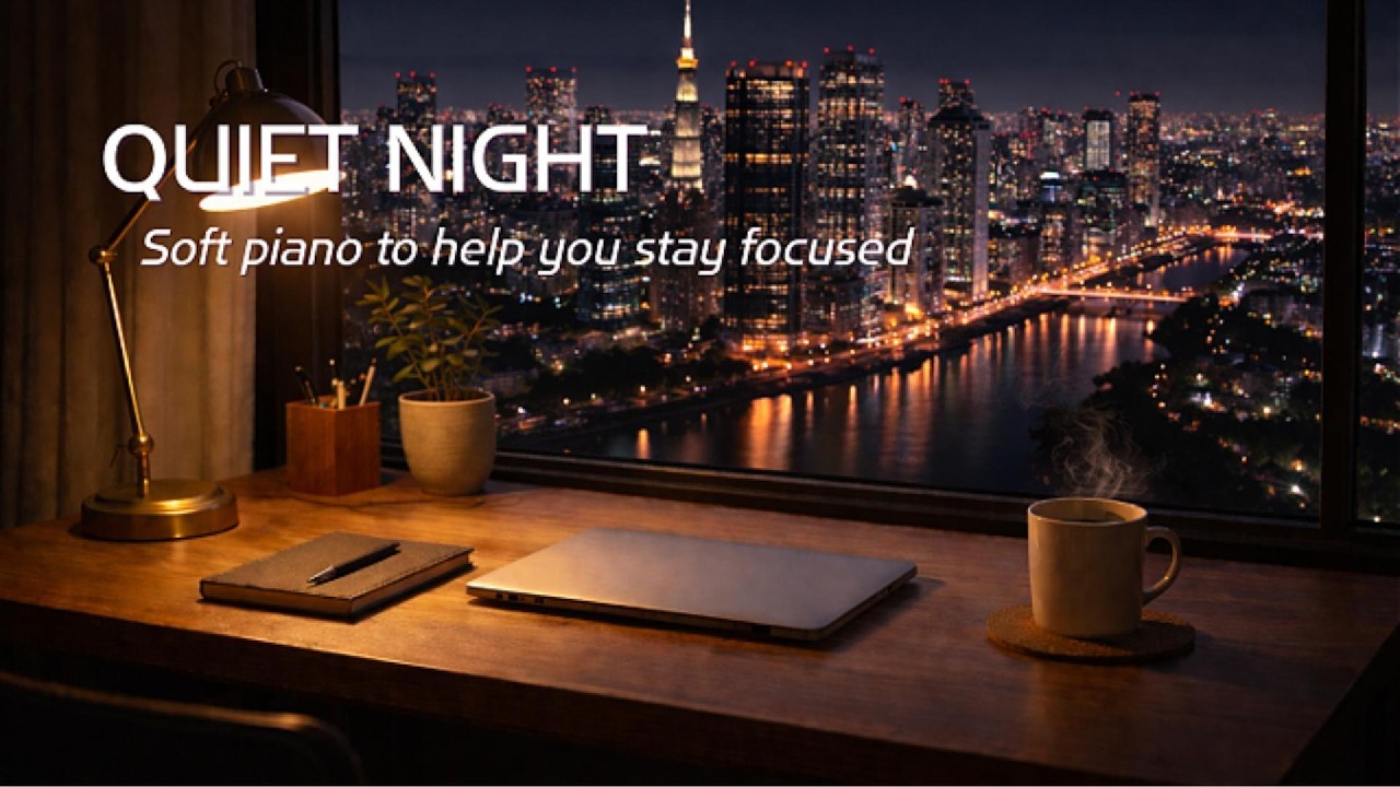 Quiet Night | Soft Piano for Late-Night Focus & Calm Work