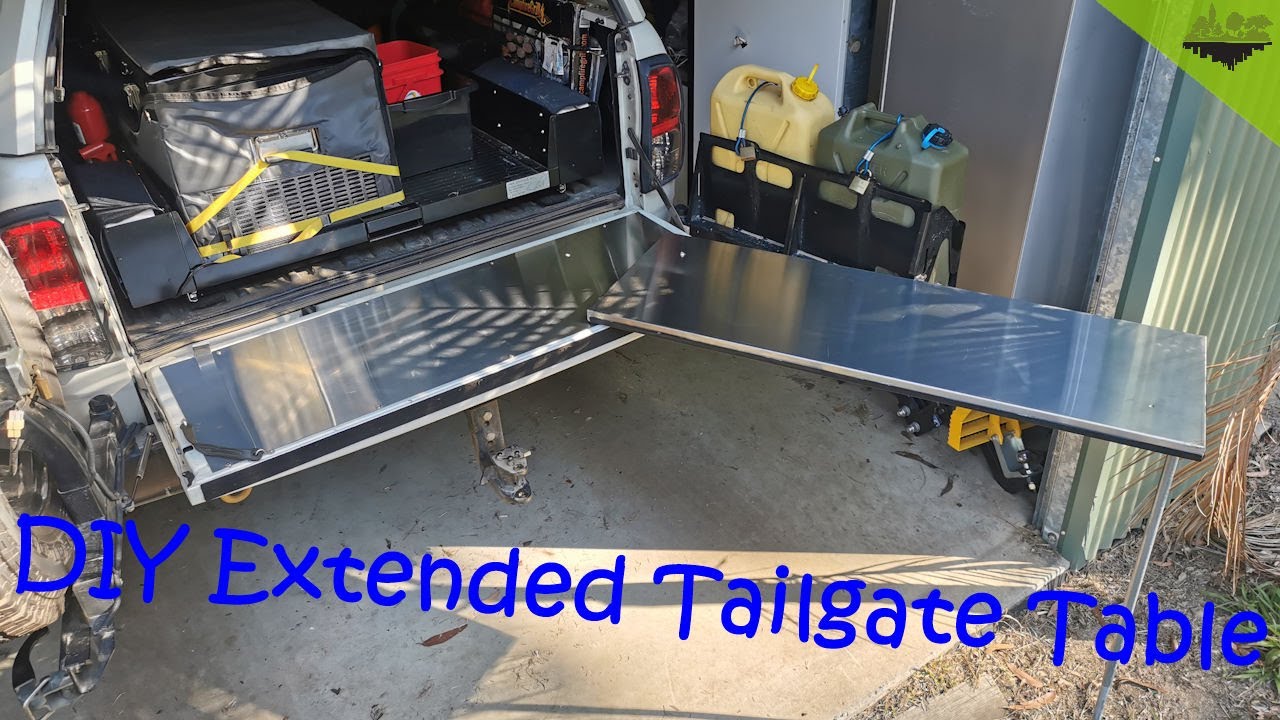DIY Extended stainless steel tailgate table for a Hilux