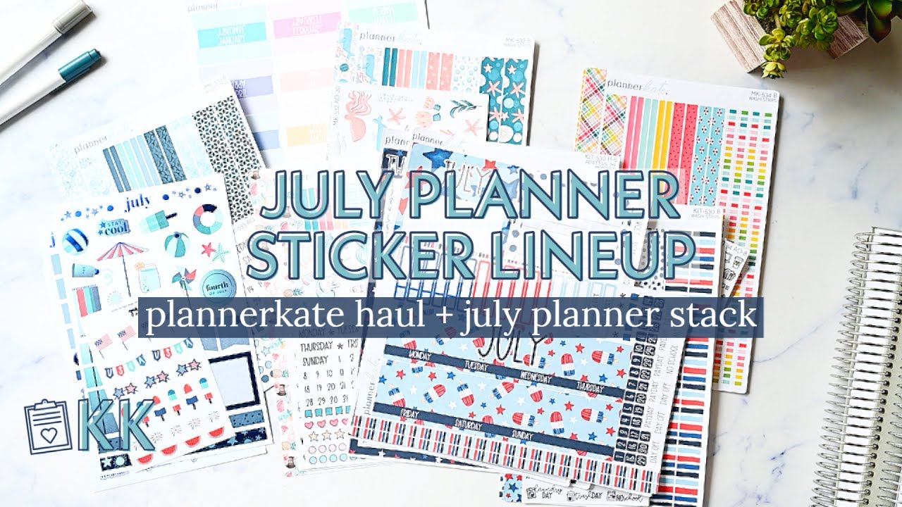 Erin Condren Planner Stickers Haul + Lineup PlannerKate, Memory Planning, Daily Duo, Teacher Planner