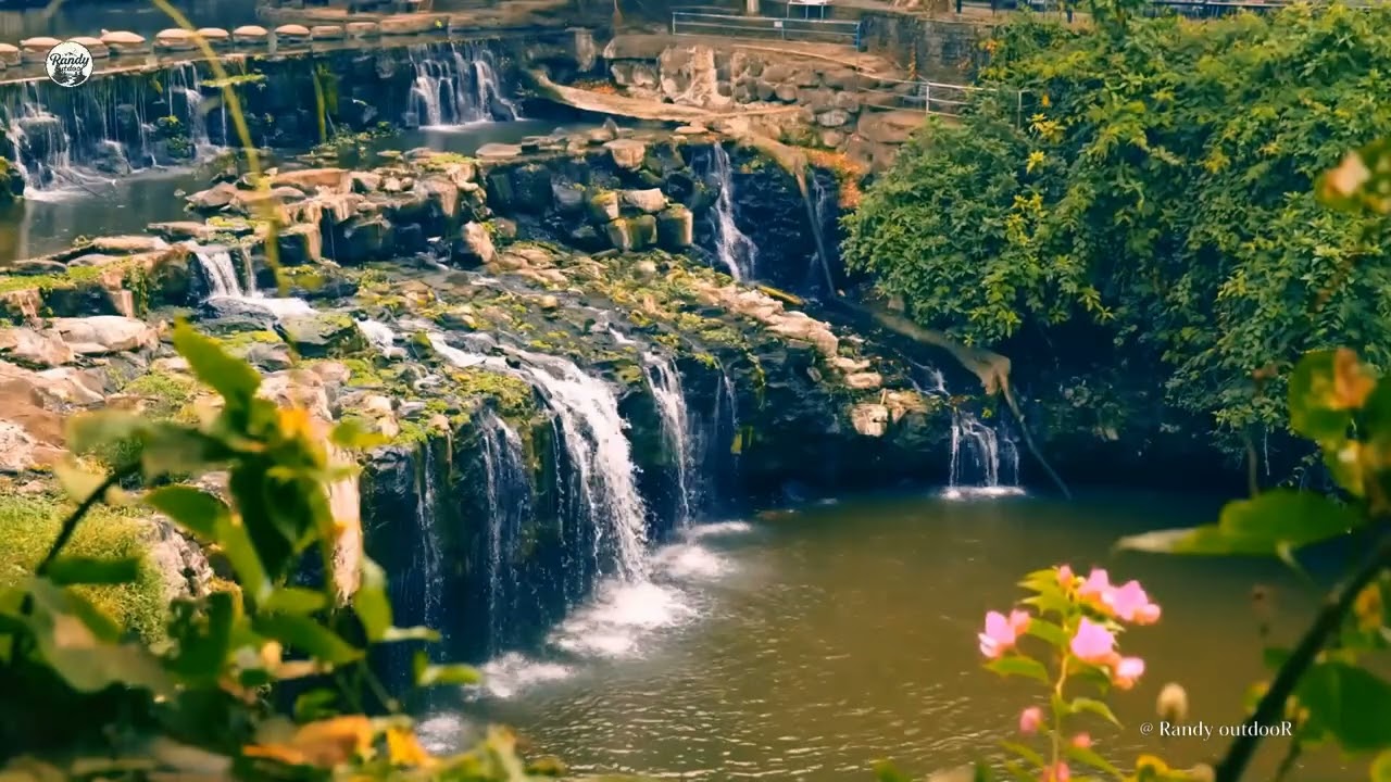 8K Nature Relaxing water sounds in forest of Nature outdoor 5hrs relaxing