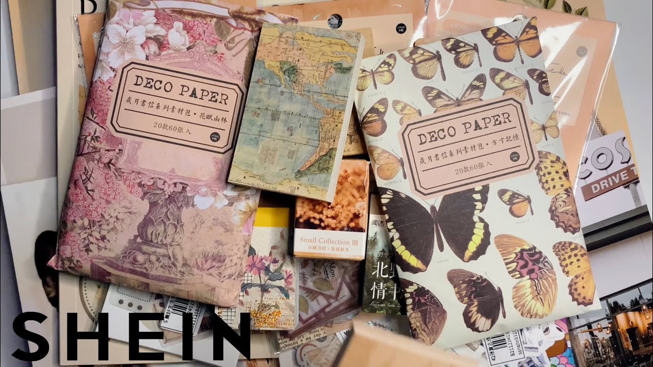 Shein Stationery Haul ASMR (No talking) Postcards, Paper & Stickers