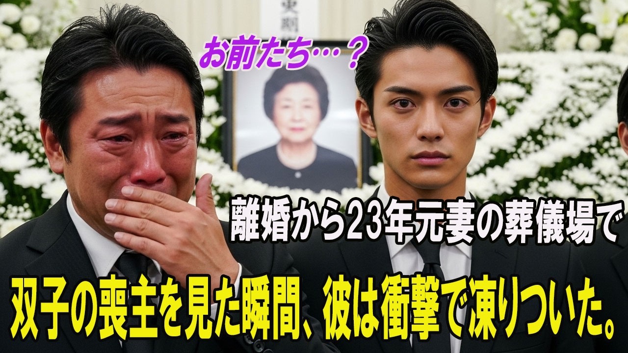 【感動する話】離婚から23年後、元妻の訃報を聞き葬儀場を訪れた彼。しかし、弔問客を迎える双子の喪主を目にした瞬間衝撃で凍りいてしまう…。ㅣ老後の物語ㅣ感動エピソードㅣ朗読ラジオ
