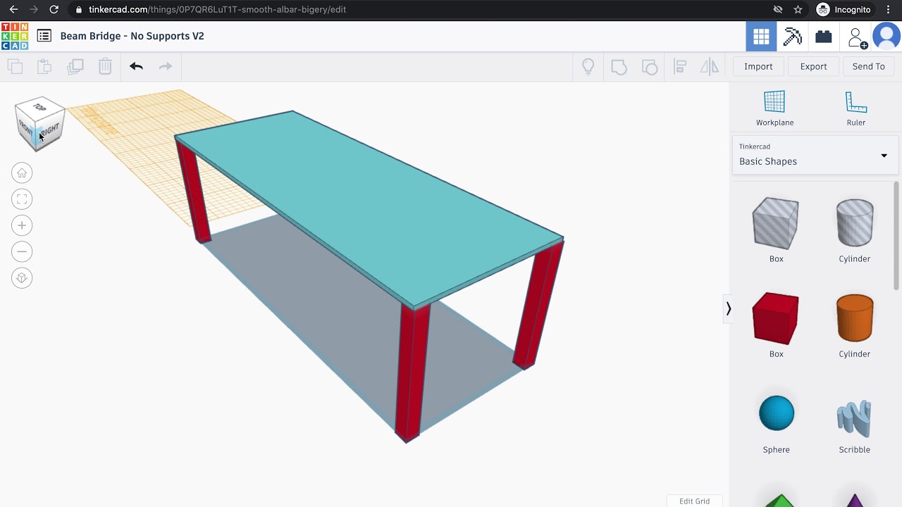 Beam Bridge CAD - Physics