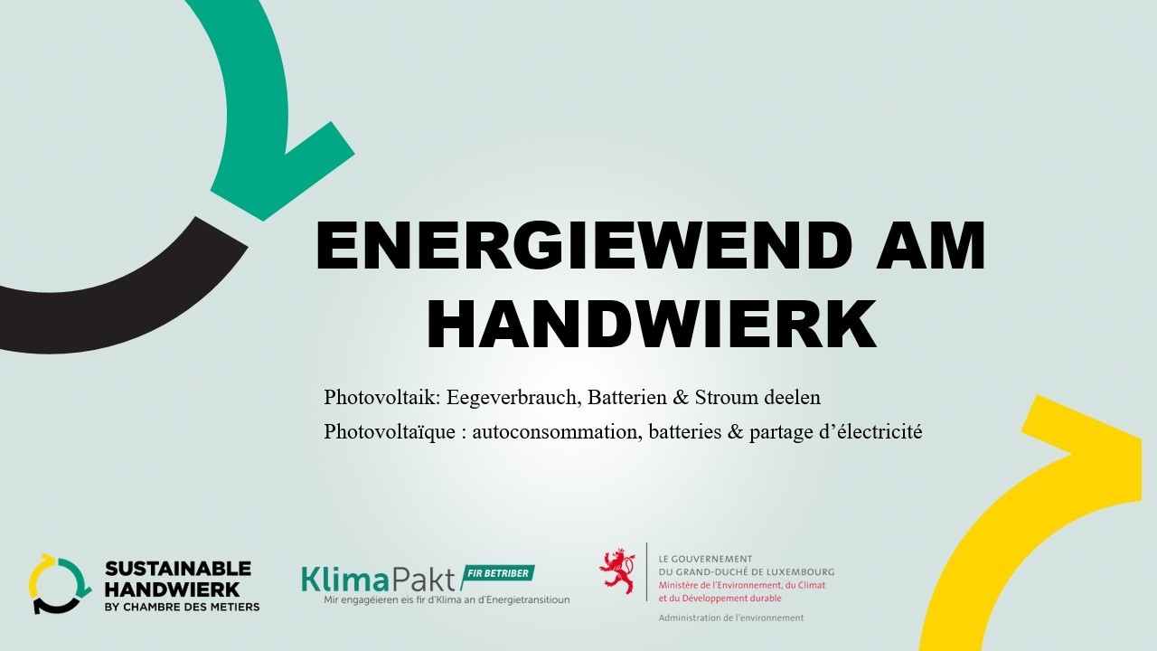 Photovoltaik:  Eegeverbrauch, Batterien & Stroum deelen