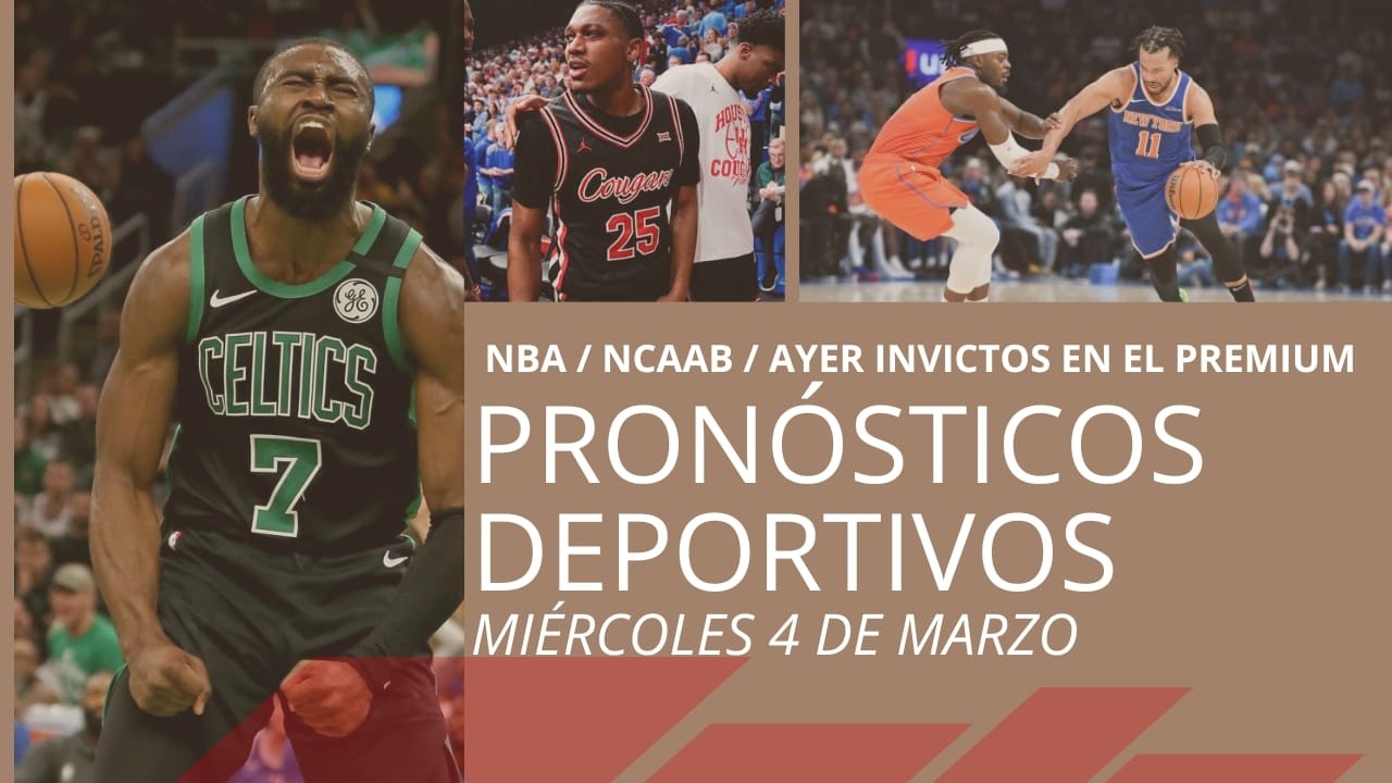 🔴 AYER INVICTOS 3-3 EN EL PREMIUM🔥MIER 4 MARZO 🏀​​ PICKS NBA, BASKET UNIVERSITARIO Y FÚTBOL