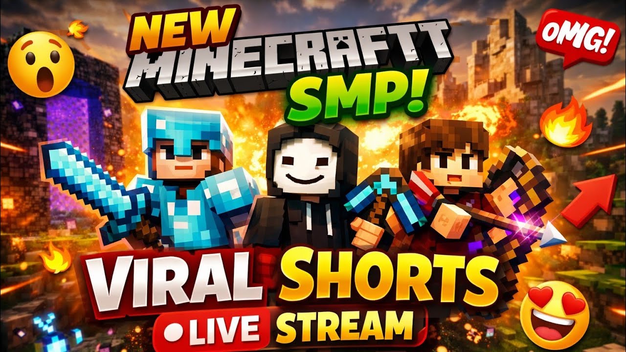 new smp me swagat hai 😍 #minecraftlive #shortlive #virallive