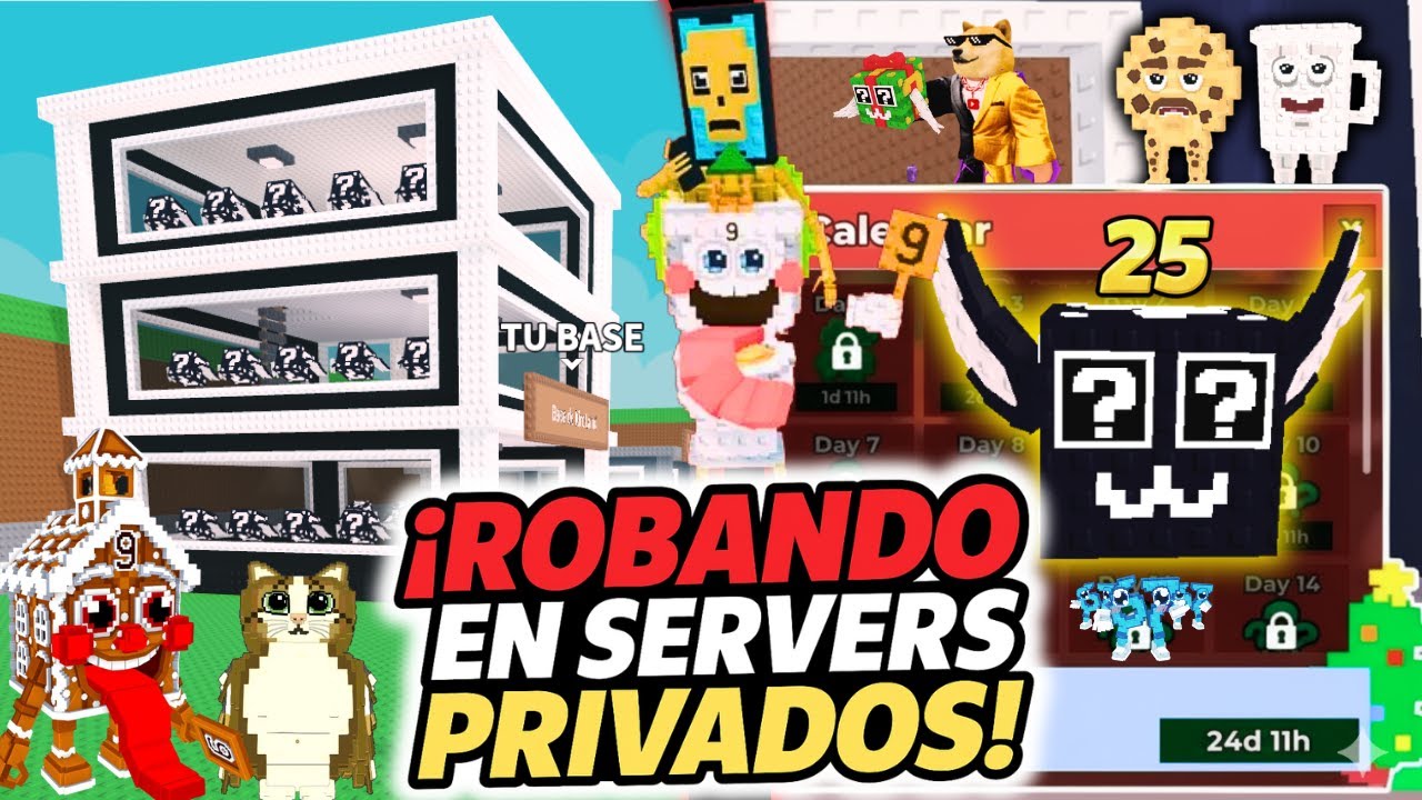💎 ROB&Eacute; 25 LUCKY BLOCKS SECRETAS EN SERVIDORES PRIVADOS DE ESTAFADORES 😱