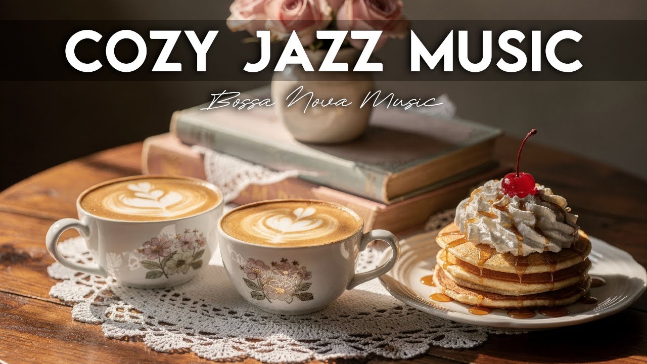 Cozy Jazz Music☕Bossa Nova Coffee Ambiance Instrumental and Relaxing Jazz Cafe Music for Studying.
