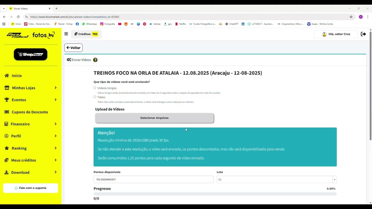 6 -  Como fazer upload de fotos e vídeos na plataforma Foco radical