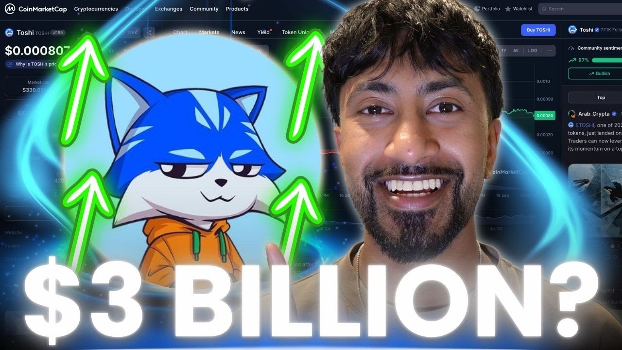 $TOSHI, БОЛЬШИЕ ОБНОВЛЕНИЯ! ЭТОТ МЕМ СКОРО ДОСТИГНЕТ 3 МИЛЛИАРДОВ ДОЛЛАРОВ?