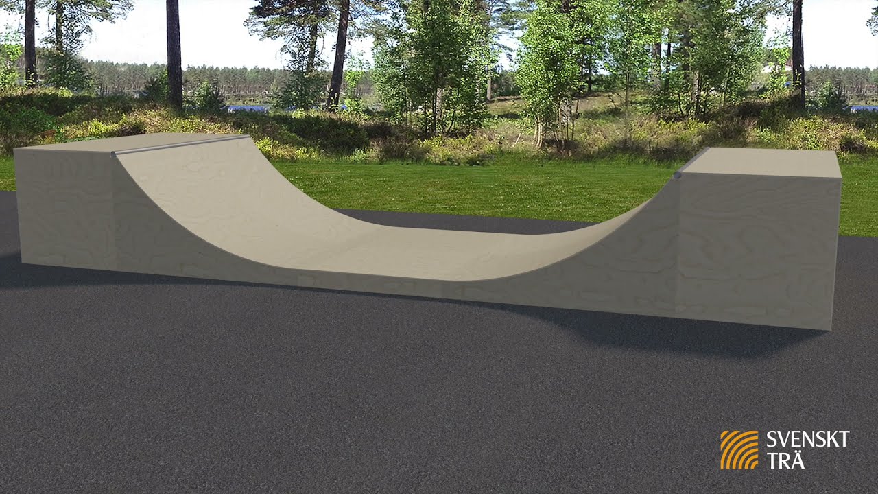 En miniramp till skateboard-fantasten