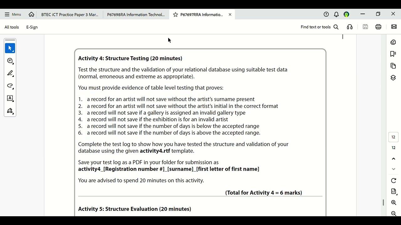 Activity 4 Testing Part A