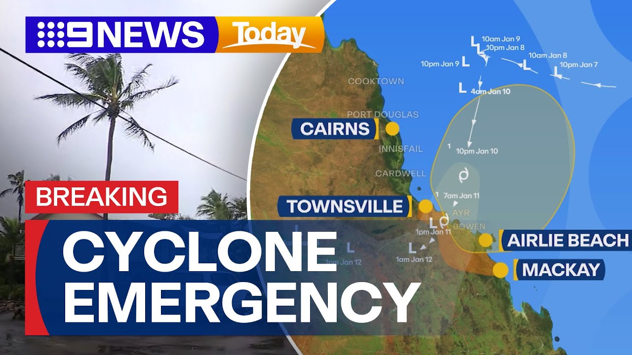 DEVELOPING: Tropical Cyclone Koji closes in on North Queensland | 9 News Australia