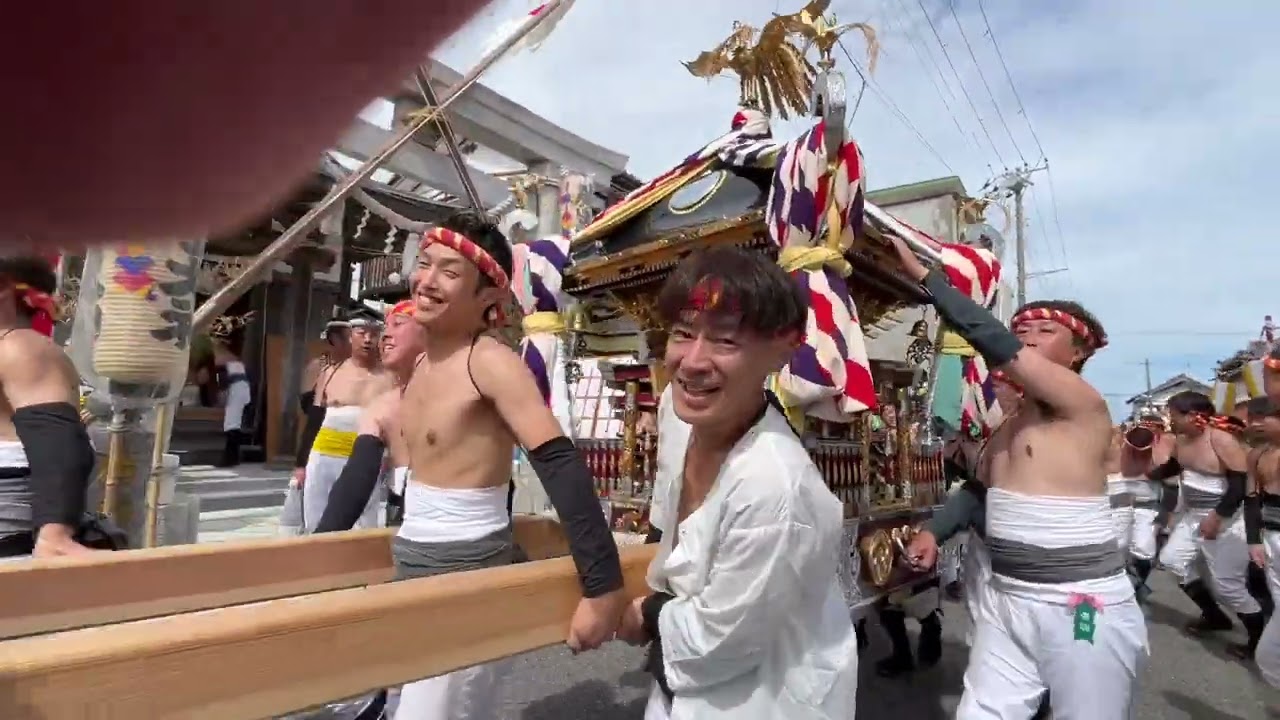2025 大原はだか祭り 23日 17 廣田に小澤諏訪神社&南日在大山神社&北寄瀬八坂神社来訪