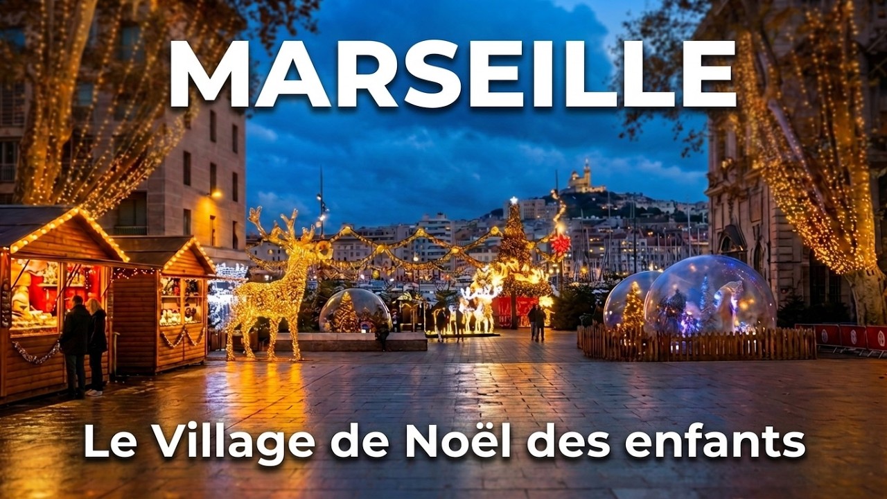 MARSEILLE 🇫🇷 Le Village de Noël des enfants sur le Vieux Port