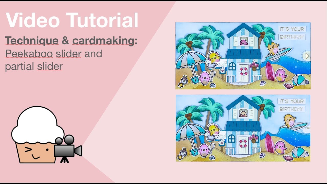 Peekaboo slider card with additional partial slider | Lawn Fawn