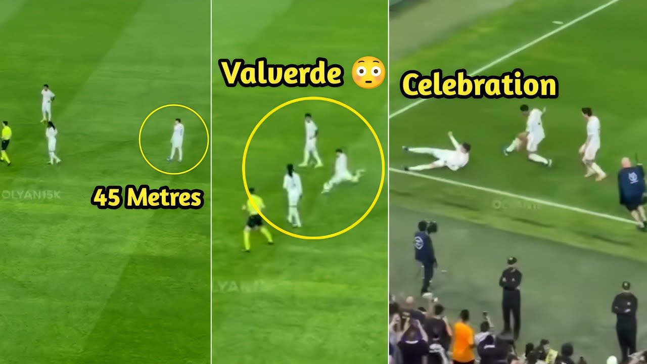 Federico Valverde FREE KICK Goal Today Against Atletico Madrid Today 😳 And Crazy Celebration