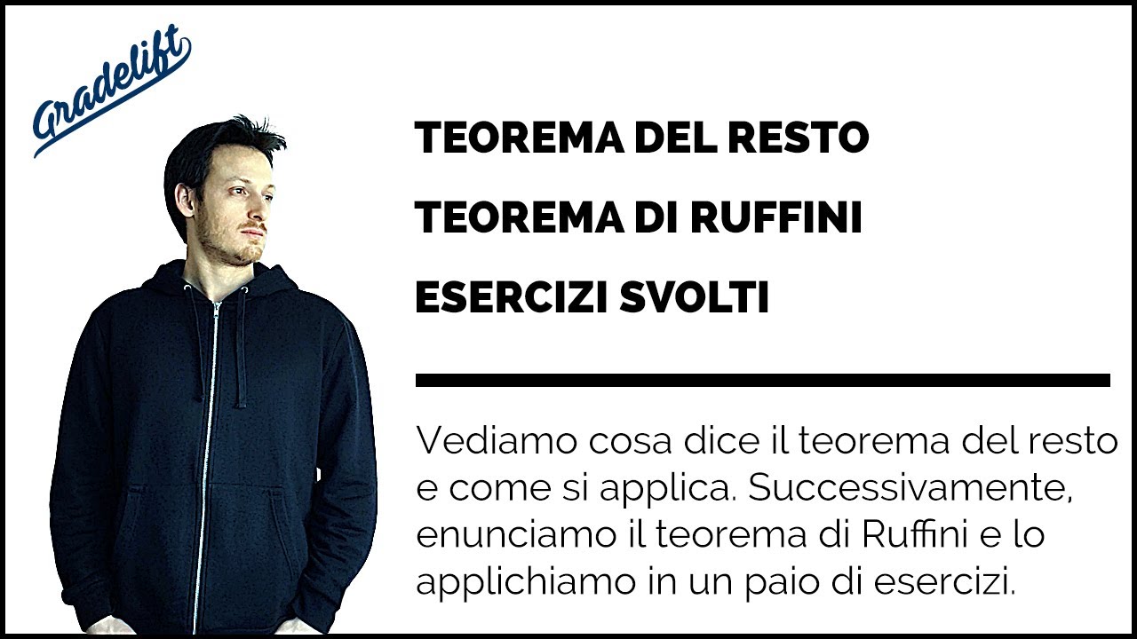 Teorema del Resto e Teorema di Ruffini